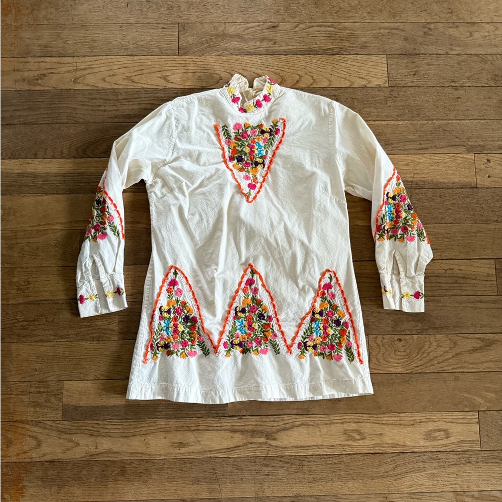 Vintage embroidered tunic top